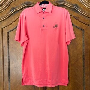 EUC FJ GOLF SHIRT, PINE NEEDLES SIZE SMALL ORANGE